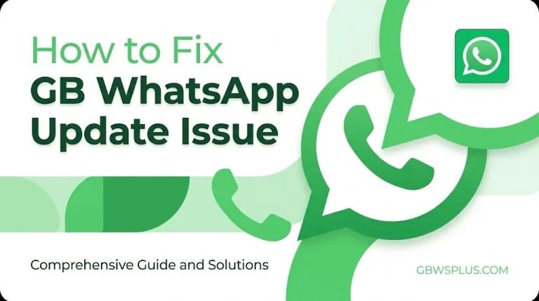 How to Fix GB WhatsApp Update Issue