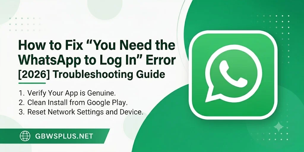 How to Fix You Need the Official WhatsApp to Log In Error [2026]