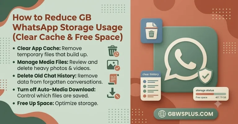 How to Reduce GB WhatsApp Storage Usage (Clear Cache & Free Space)