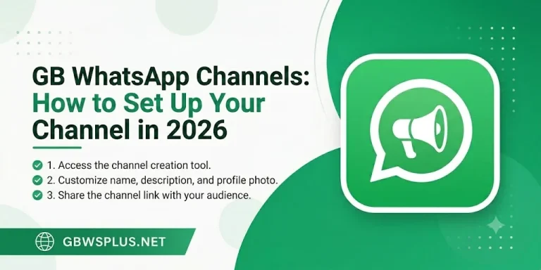 also with minor diffrence GB WhatsApp Channels How to Set Up Your Channel in 2026